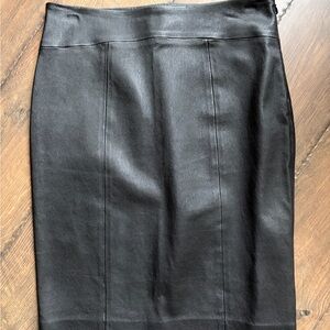 JOSEPH CLARA WOMEN'S LAMBSKIN BLACK LEATHER PENCIL SKIRT SIZE 38/US 6